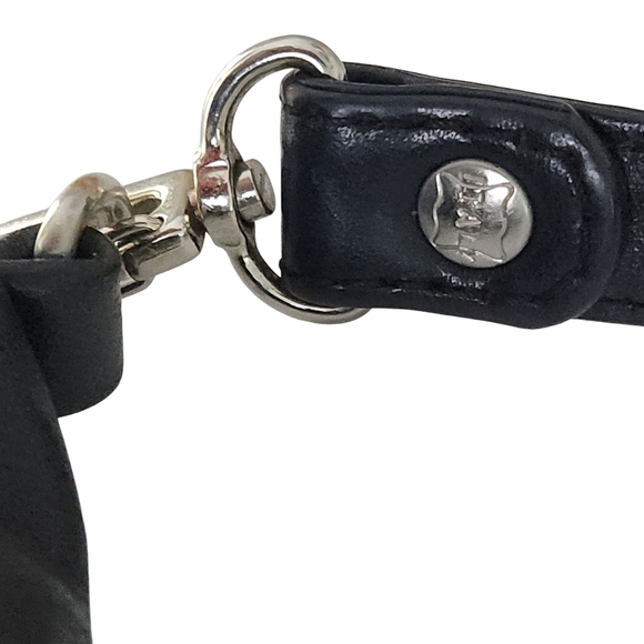 TIGNANELLO Black Leather Crossbody Bag made in Italy - Picture 5 of 14